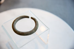 Vintage African Bronze Snake Bracelet with Geometric Detailing // ONH Item ab01071 Image 2