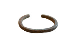 Vintage African Child's Bronze Cuff Bracelet with Geometric Detailing // ONH Item ab01092