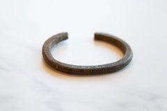 Antique African Child's Bronze Cuff Bracelet with Geometric Detailing // ONH Item ab01092 Image 3