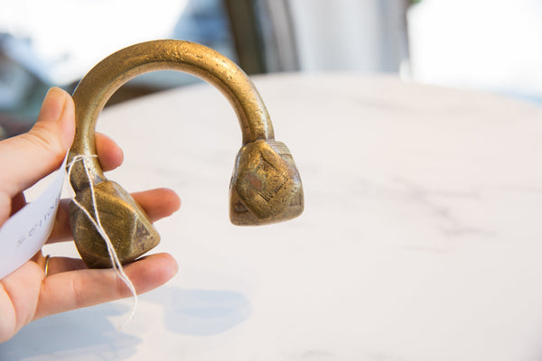 Antique African Bronze Tuareg Cuff Bracelet with Gold Patina // ONH Item ab01125 Image 7