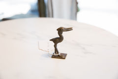 Vintage African Dark Bronze Stork Turning Head // ONH Item ab01128 Image 2