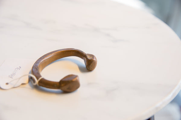 Antique African Copper and Bronze Snake Cuff Bracelet // ONH Item ab01136 Image 3