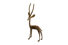 Vintage African Bronze Alloy Left Facing Gazelle // ONH Item ab01141