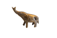 Vintage African Bronze Alloy Medium Elephant // ONH Item ab01145
