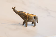 Vintage African Bronze Alloy Medium Elephant // ONH Item ab01145 Image 1