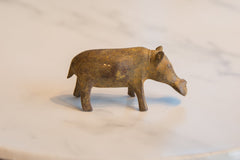 Vintage African Bronze Alloy Medium Hippo // ONH Item ab01147 Image 1