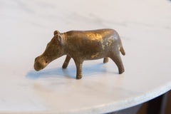Vintage African Bronze Alloy Medium Hippo // ONH Item ab01148 Image 1