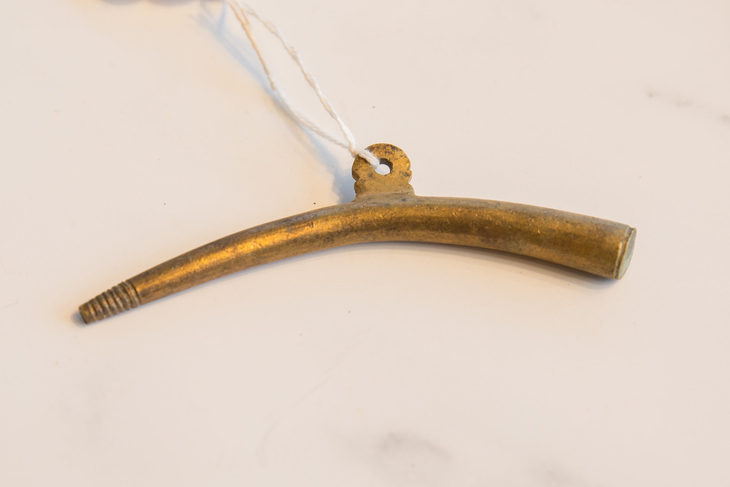 Vintage African Bronze Decorative Horn // ONH Item ab01150 Image 1