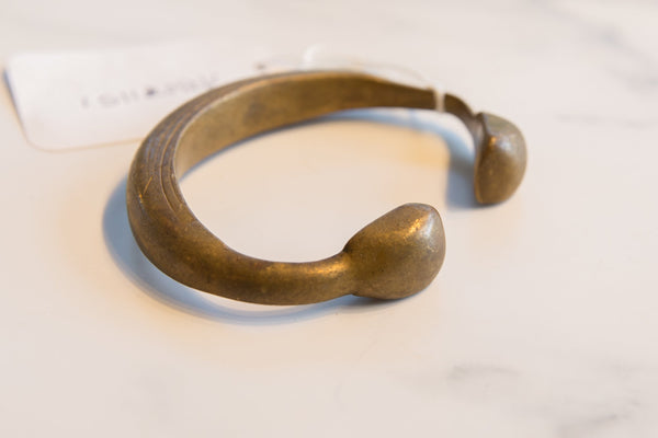 Antique African Bronze Snake Cuff Bracelet // ONH Item ab01151 Image 1