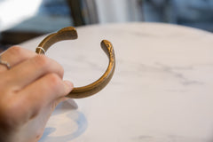 Antique African Bronze Snake Cuff Bracelet // ONH Item ab01160 Image 7