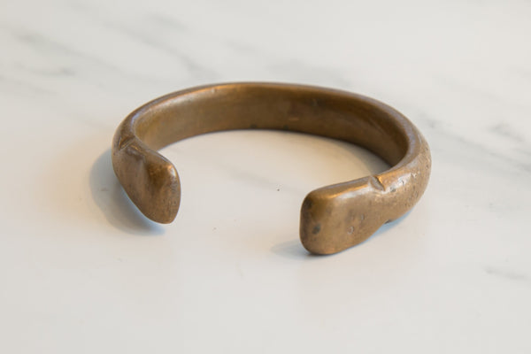 Antique African Bronze Snake Cuff Bracelet // ONH Item ab01163 Image 1