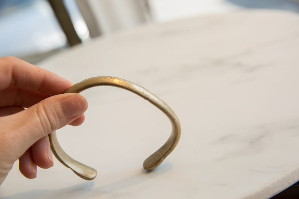 Antique African Bronze Alloy Snake Cuff Bracelet // ONH Item ab01165 Image 2