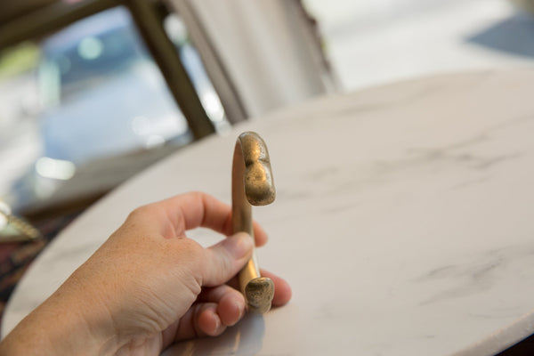 Antique African Bronze Alloy Snake Cuff Bracelet // ONH Item ab01165 Image 3