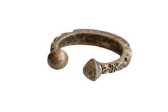 Antique African Aluminum Snake Cuff Bracelet // ONH Item ab01168