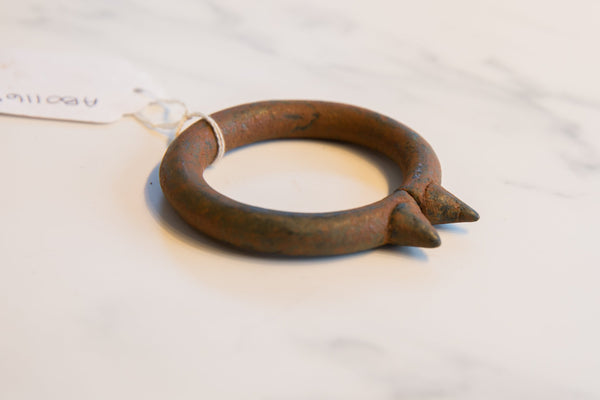 Vintage African Metal Bracelet with Spikes // ONH Item ab01169 Image 1