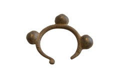 Vintage African Bronze Bell Cuff Bracelet // ONH Item ab01174