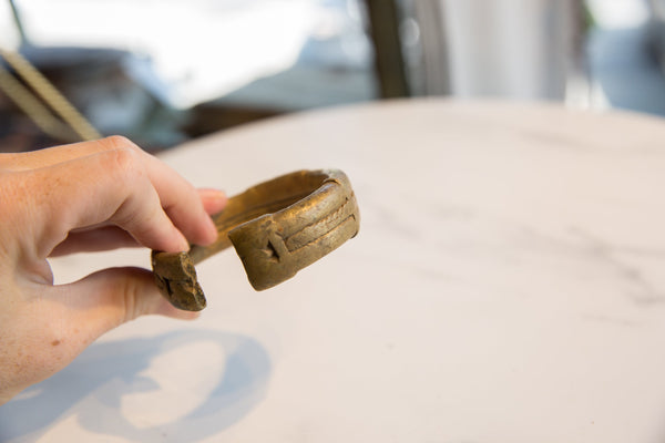 Antique African Bronze Cuff Bracelet with Golden Patina // ONH Item ab01176 Image 4
