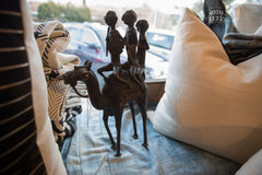 Vintage African Bronze Warriors Atop Camel // ONH Item ab01179 Image 4