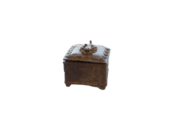 Vintage African Bronze Decorative Scorpion Box // ONH Item ab01181