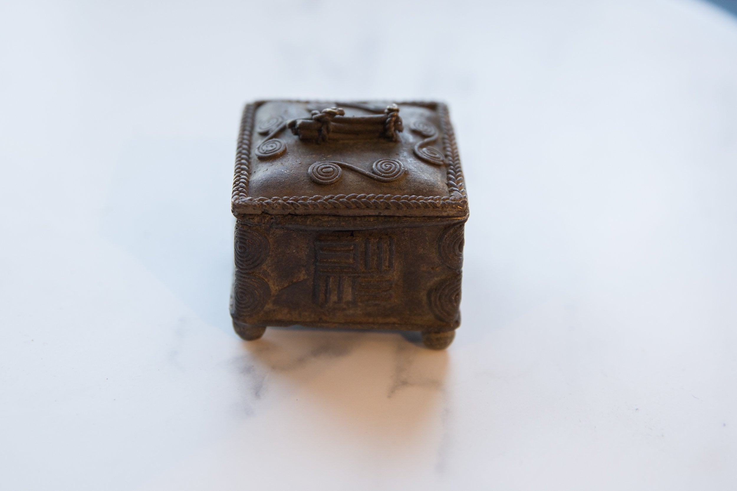 Vintage African Bronze Decorative Stick Bundle Box // ONH Item ab01183 Image 2