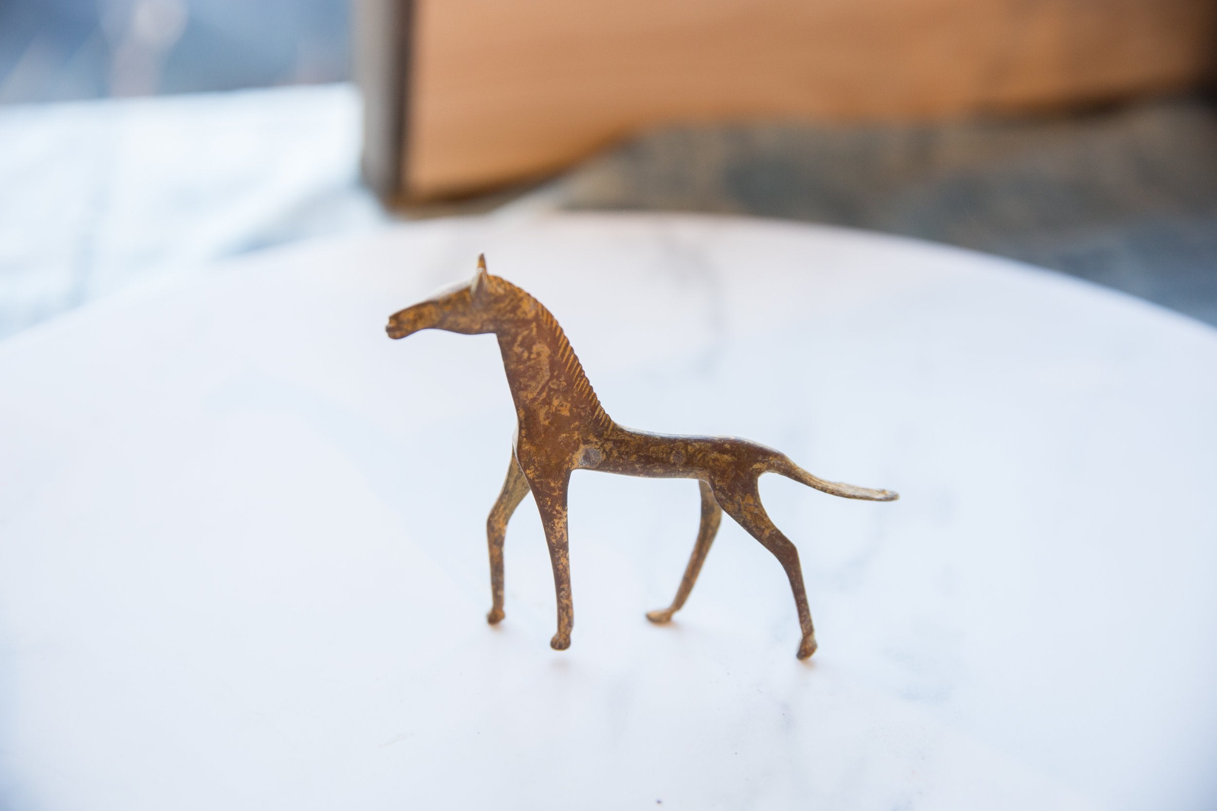 RESERVED Vintage African Copper Alloy Horse // ONH Item ab01186 Image 1