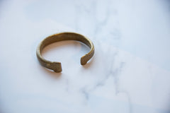 Antique African Bronze Snake Cuff Bracelet with Golden Patina // ONH Item ab01195 Image 1