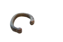 Antique African Dark Copper Alloy Snake Cuff Bracelet // ONH Item ab01196