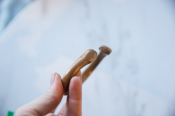 Antique African Copper Alloy Imperfect Snake Cuff Bracelet // ONH Item ab01199 Image 5