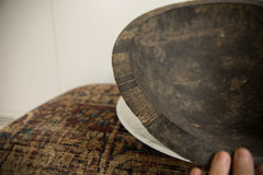 Vintage African Black Wooden Bowl // ONH Item ab01216 Image 3