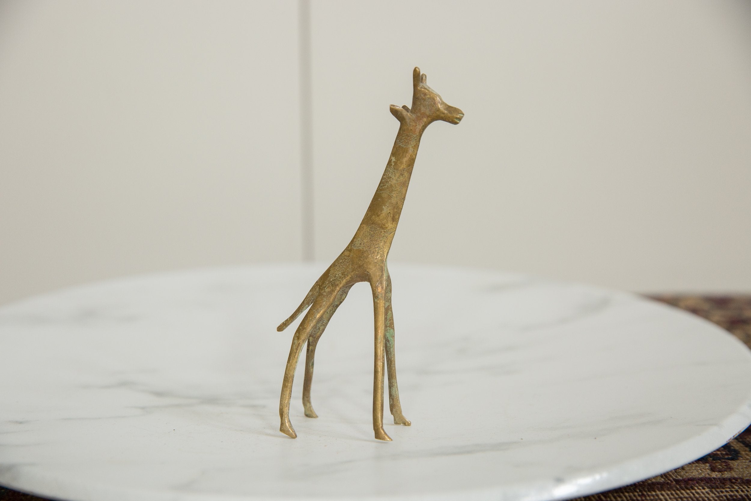 Vintage African Lightly Oxidized Bronze Giraffe // ONH Item ab01218 Image 1
