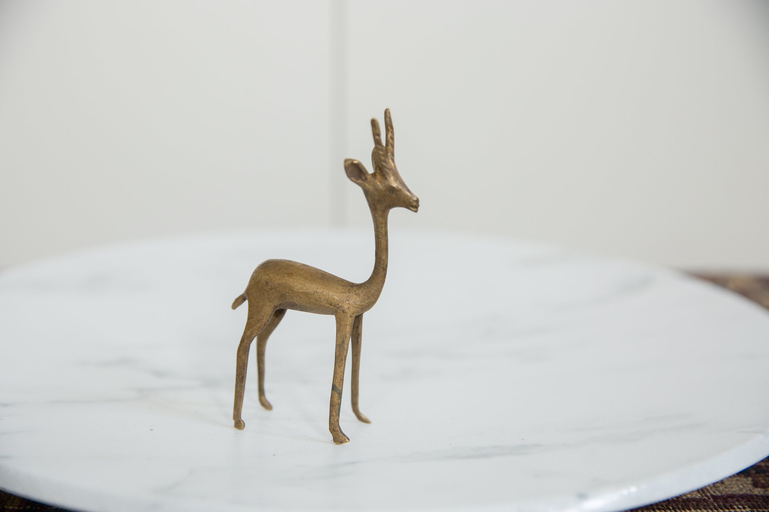 Vintage African Bronze Forward Facing Fawn // ONH Item ab01219 Image 1