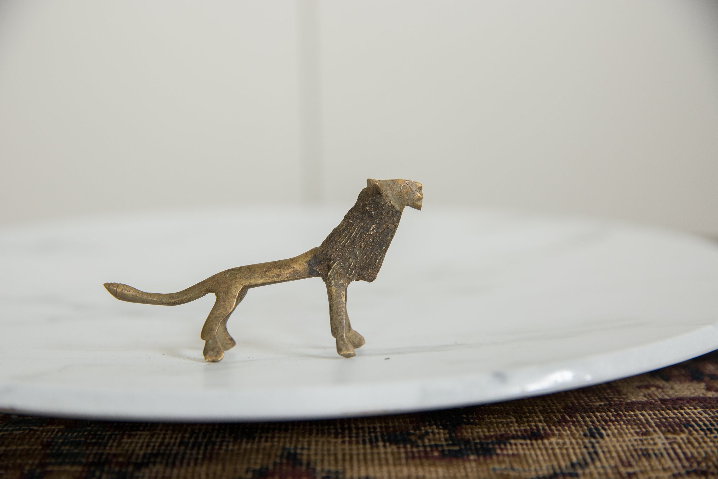 Vintage African Bronze Black-Maned Lion // ONH Item ab01226 Image 1