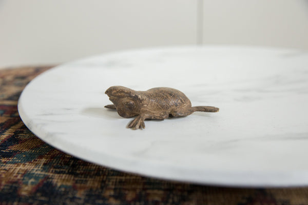 Vintage African Bronze Criss-Cross Back Frog // ONH Item ab01235 Image 1