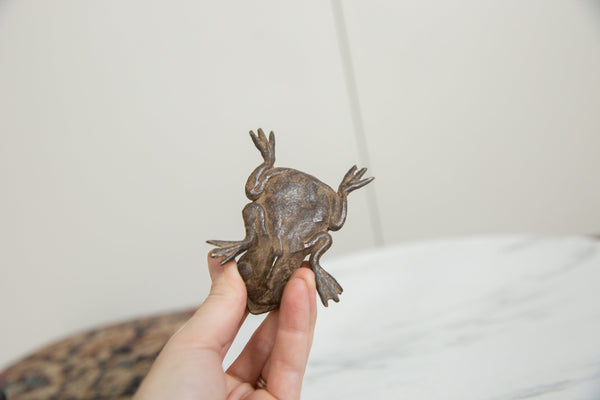 Vintage African Bronze Criss-Cross Back Frog // ONH Item ab01235 Image 3
