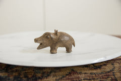 Vintage African Bronze Hippo // ONH Item ab01236 Image 1