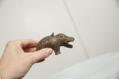 Vintage African Bronze Hippo // ONH Item ab01237 Image 3