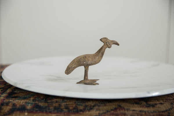 Vintage African Bronze Kori Bustard Bird // ONH Item ab01244 Image 1