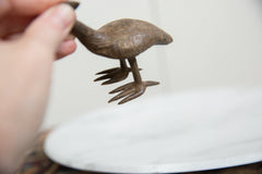 Vintage African Bronze Kori Bustard Bird // ONH Item ab01247 Image 4