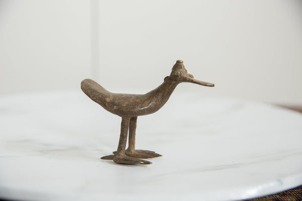 Vintage African Bronze Flat Billed Bird // ONH Item ab01249 Image 1