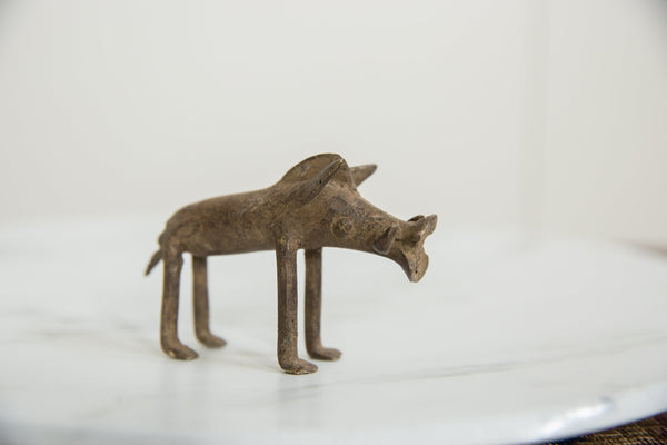 Vintage African Bronze Warthog // ONH Item ab01252 Image 1