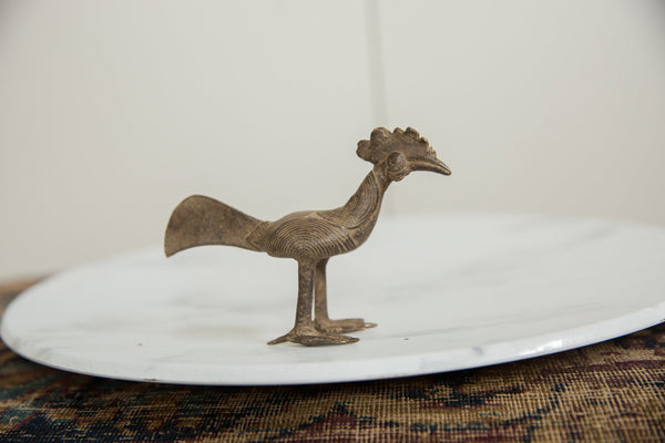 Vintage African Bronze Long Tailed Bird // ONH Item ab01256 Image 1