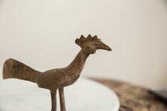 Vintage African Bronze Long Tailed Bird // ONH Item ab01257 Image 2