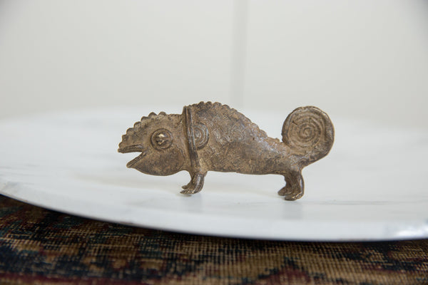 Vintage African Bronze Chameleon // ONH Item ab01262 Image 1