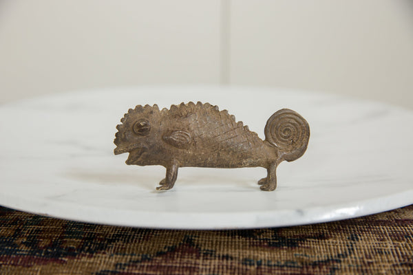 Vintage African Bronze Chameleon // ONH Item ab01263 Image 1