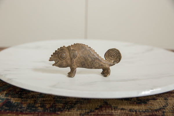 Vintage African Bronze Chameleon // ONH Item ab01264 Image 1