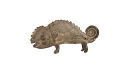 Vintage African Bronze Chameleon // ONH Item ab01266