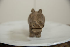 Vintage African Bronze Hippo // ONH Item ab01267 Image 1