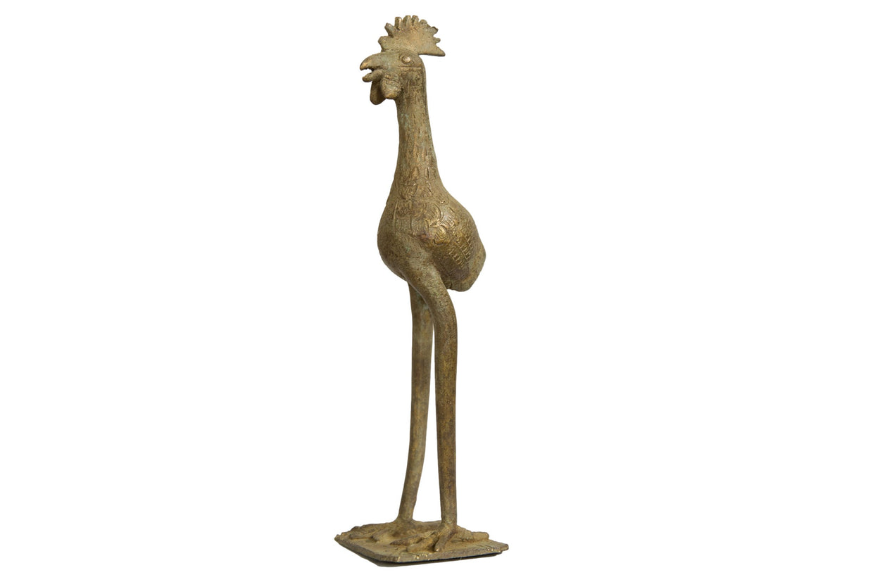 Vintage African Bronze Long Legged Bird // ONH Item ab01273
