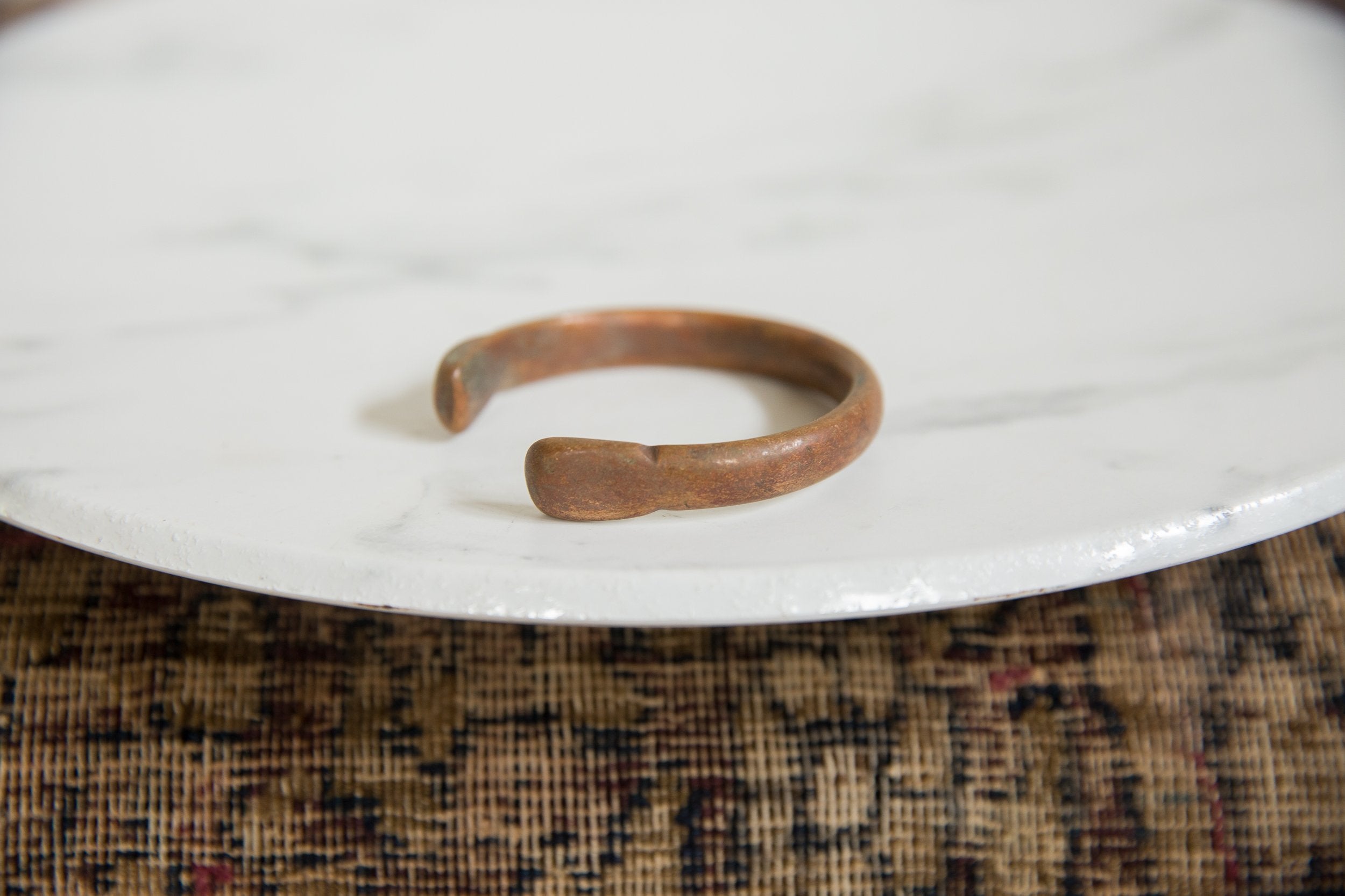 Antique African Copper Snake Bracelet // ONH Item ab01292 Image 1