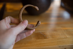 Antique African Copper Snake Cuff Bracelet // ONH Item ab01305 Image 4